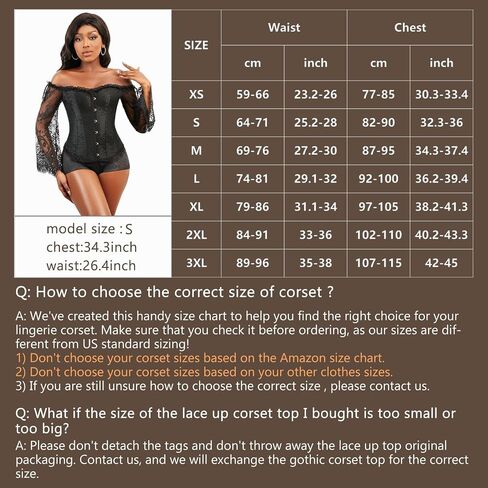 SZIVYSHI Grey Corset Tops for Women with Sleeves, Bustier Overbust Lace Up Bodice Lingerie, Renaissance Vintage Steampunk Exotic Fashion Strapless Shirt, Busk Closure,S in Saudi Arabia