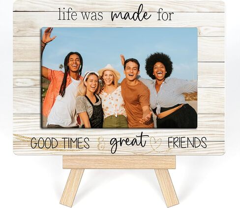Best Friend Picture Frame, Life Was Made For Good Times Great Friends Frame, Gift For Best Friends Picture Frame, Women Friend Birthday Gifts Ideas,Tabletop Picture Frame With Easel (A39) in Saudi Arabia