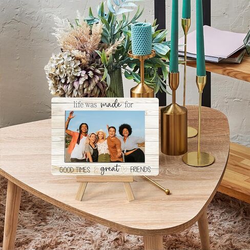 Best Friend Picture Frame, Life Was Made For Good Times Great Friends Frame, Gift For Best Friends Picture Frame, Women Friend Birthday Gifts Ideas,Tabletop Picture Frame With Easel (A39) in Saudi Arabia