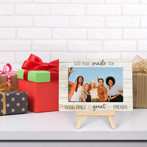 Best Friend Picture Frame, Life Was Made For Good Times Great Friends Frame, Gift For Best Friends Picture Frame, Women Friend Birthday Gifts Ideas,Tabletop Picture Frame With Easel (A39) in Saudi Arabia