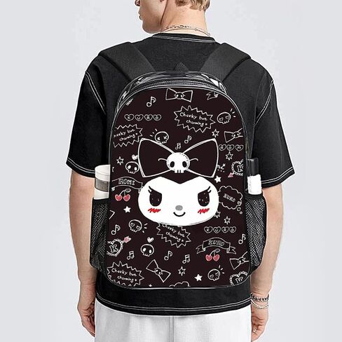 Cute Character Clear Backpack, Clear Backpack, 17 Inch PVC Heavy Duty Bookbag, Large Transparent School Bag, Style D in Saudi Arabia