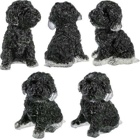 تمثال كلب كريستال سبج أسود مصنوع يدويًا، تمثال كلب صغير من الراتنج والكريستال المتكسر، حجر الجيب، ديكور مكتب المنزل in Kuwait