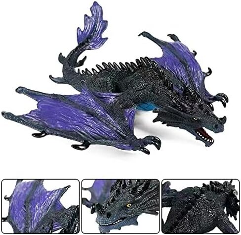 7.87 × 7.08 × 3.15 بوصة تمثال تنين واقعي نموذج تنين طائر بلاستيكي للديكور المنزلي in Kuwait