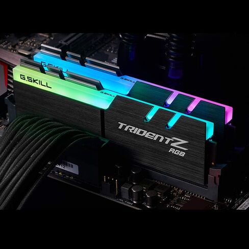 G.SKILL Trident Z RGB Series (Intel XMP) DDR4 RAM 32GB (2x16GB) 3200MT/s CL16-18-18-38 1.35V Desktop Computer Memory UDIMM (F4-3200C16D-32GTZR) in Saudi Arabia
