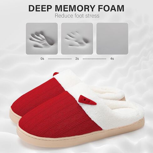 Women's Scuff Comfy Slippers Memory Foam House Shoes | Slip On Cozy Bedroom Slippers, Lightweight, Non-Slip, Indoor Outdoor, Soft Terry Lining, Machine Washable, Gifts in Saudi Arabia