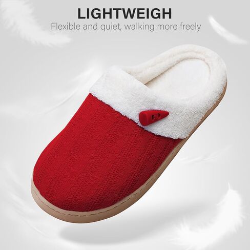 Women's Scuff Comfy Slippers Memory Foam House Shoes | Slip On Cozy Bedroom Slippers, Lightweight, Non-Slip, Indoor Outdoor, Soft Terry Lining, Machine Washable, Gifts in Saudi Arabia