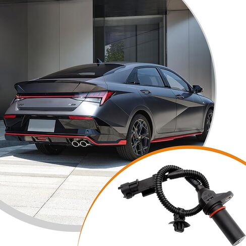 مستشعر موضع العمود المرفقي للسيارات 39180-2B000، مستشعر موضع العمود المرفقي للمحرك متوافق مع Hyundai Kia، قطع غيار 39180-2B000 391802B000 (أسود) in Kuwait