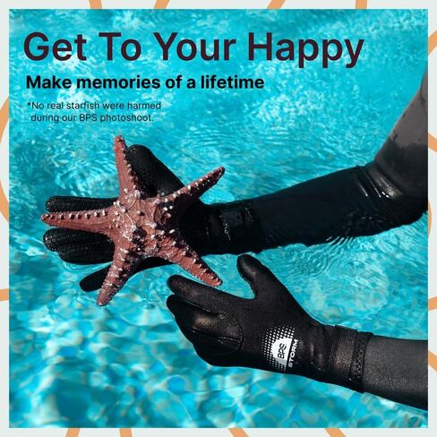 BPS Water Gloves, 3mm & 5mm Neoprene Five Finger Wetsuit Gloves for Diving, Snorkeling, Kayaking, Surfing, Winter, Canoeing, Kayaking and Other Water Sports in Kuwait