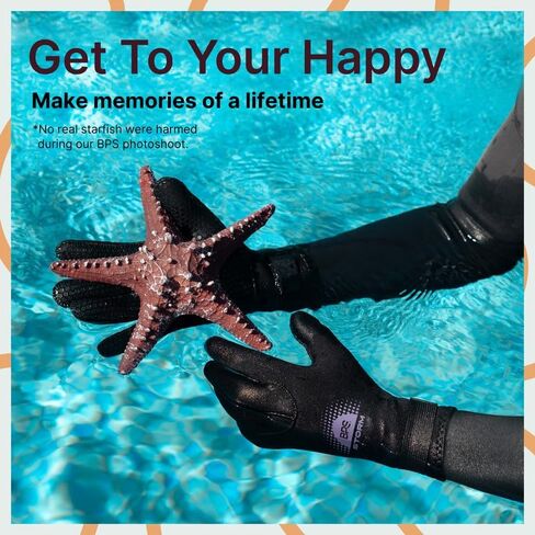 BPS Water Gloves, 3mm & 5mm Neoprene Five Finger Wetsuit Gloves for Diving, Snorkeling, Kayaking, Surfing, Winter, Canoeing, Kayaking and Other Water Sports in Saudi Arabia