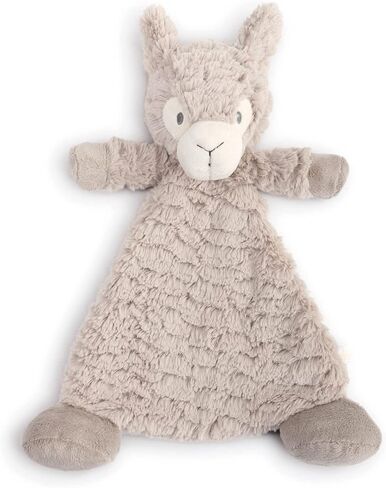 DEMDACO Luna The Llama Soft Brown 13 x 10 Polyester Fabric Plush Baby Rattle Blankie in Saudi Arabia