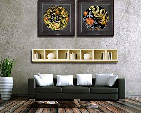 Grace Art, Large Asian Silk Embroidery Art Wall Hanging, Dragon & Phoenix in Saudi Arabia
