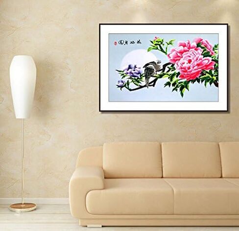 Grace Art, Large Asian Silk Embroidery Art Wall Hanging, Dragon & Phoenix in Saudi Arabia