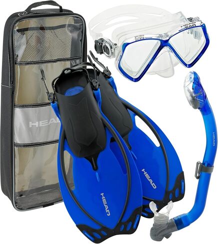 مجموعة قناع تنفس للرأس للصغار بقناع زعنفة مع حقيبة سفر in Kuwait