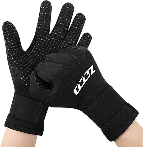 ZCCO Premium Neoprene Diving Gloves,Five Finger Surfing Glove with Elastic Wrist and Skid Resistance Particles, Double-Layer Water Gloves for Water Sports Outdoor Activities in Saudi Arabia