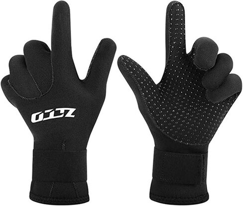 ZCCO Premium Neoprene Diving Gloves,Five Finger Surfing Glove with Elastic Wrist and Skid Resistance Particles, Double-Layer Water Gloves for Water Sports Outdoor Activities in Saudi Arabia