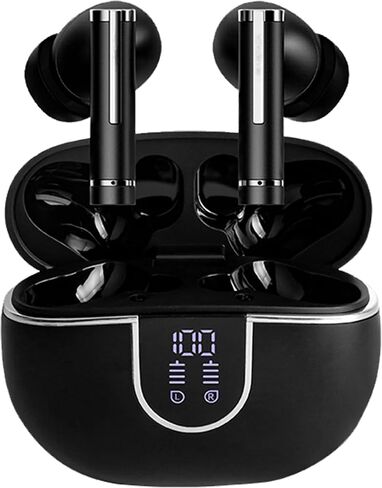 Ultimate Wireless Headphones: Sound X Pro Bluetooth Earbuds with Noise Cancelling, Mic, and Hi-Fi Sound - 60H Playback LED Power Display - Compatible with Apple, Android, and More in Saudi Arabia