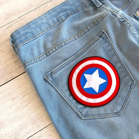 Simplicity Marvel Black Panther Applique Iron-on Patch for Clothing, Jackets, and Backpacks, 3.25" W x 3.5" H in Saudi Arabia
