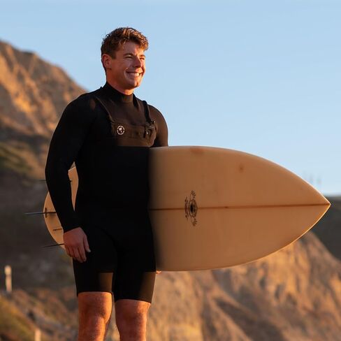 Ho Stevie! Men’s Long Sleeve Short Leg Surfing Springsuit - Chest Zip Spring Suit - Warm Superstretch 2mm Neoprene w/GBS Seams in Saudi Arabia