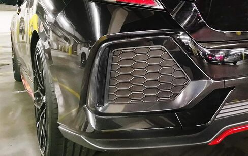 iJDMTOY Smoked Rear Bumper Reflector Lens Replacement Compatible With 2017-21 Honda Civic Hatchback, SI or Type-R Sedan, OE-Spec LH RH Assembly in Saudi Arabia