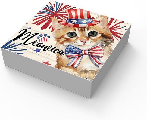 ديكور وطني، ديكورات الرابع من يوليو، شاحنة أمريكا أوه ساي هل يمكنك رؤية كتلة لافتة صندوق خشبي لتزيين سطح المكتب المنزلي 5 × 5 بوصة in Kuwait