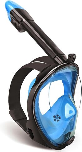 GJNGKSIM Full Face Snorkel Mask, Snorkeling Mask with Detachable Camera Mount, 180 Panoramic Anti-Fog Anti-Leak Diving Mask for Adult and Kids… in Saudi Arabia
