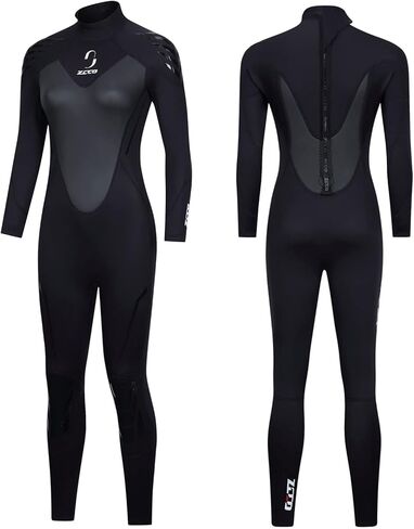 ZCCO 3 مم بدلة غطس من النيوبرين لكامل الجسم وأكمام طويلة وسحاب خلفي من النيوبرين بدلة غوص بدلة حرارية للرياضات المائية وركوب الأمواج والغطس والغوص والسباحة in Kuwait