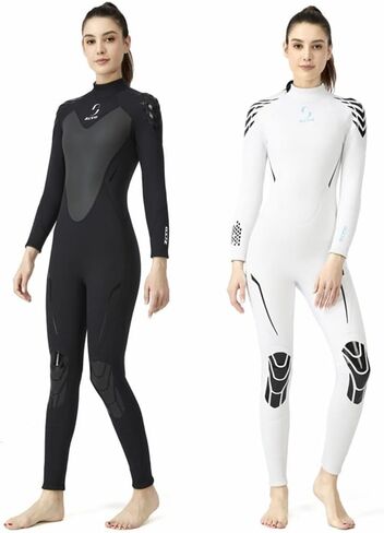 ZCCO 3 مم بدلة غطس من النيوبرين لكامل الجسم وأكمام طويلة وسحاب خلفي من النيوبرين بدلة غوص بدلة حرارية للرياضات المائية وركوب الأمواج والغطس والغوص والسباحة in Kuwait