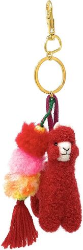 Alpaca Figure Pom-Pom Tassel Purse Charm for Handbag & Keys - Alpaca Wool - Gold in Kuwait