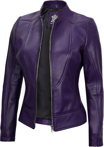 Decrum Women Leather Jacket - Real Lambskin Leather Jackets For Women in Kuwait