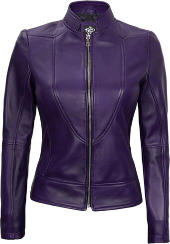 Decrum Women Leather Jacket - Real Lambskin Leather Jackets For Women in Kuwait