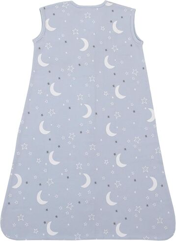 Blue and White Moons All-Over Printed 100% Cotton Wearable Blanket with "Little Dreamer" Embroidery in Saudi Arabia