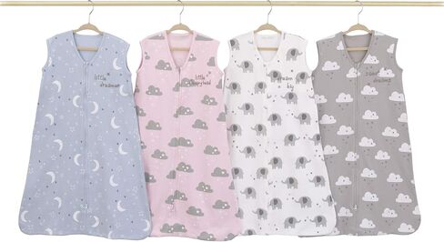 Blue and White Moons All-Over Printed 100% Cotton Wearable Blanket with "Little Dreamer" Embroidery in Saudi Arabia