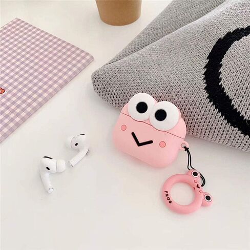 Compatible with Earbuds Case Airpods Pro, Cute Big Eyes Frog Design Cover Creative Animals Soft Anti-Scratch Wireless Earphone Protector in Saudi Arabia