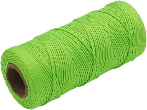 Tenn Well Mason Line، 328 قدم 1 مم سلسلة خيوط بوليستر مضفرة للبستنة وأدوات البناء والحرف اليدوية (أخضر أصفر) in Kuwait