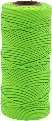 Tenn Well Mason Line، 328 قدم 1 مم سلسلة خيوط بوليستر مضفرة للبستنة وأدوات البناء والحرف اليدوية (أخضر أصفر) in Kuwait