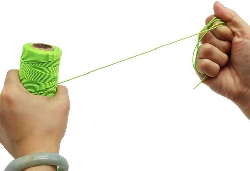 Tenn Well Mason Line، 328 قدم 1 مم سلسلة خيوط بوليستر مضفرة للبستنة وأدوات البناء والحرف اليدوية (أخضر أصفر) in Kuwait