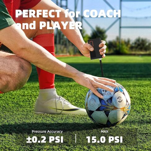 Electric Ball Pump, Portable Smart Air Pump with Precise Pressure Gauge and Digital Display, Fast Inflation Ball Pump for Basketball, Soccer Ball, Volleyball, Football (Max 15 PSI) in Kuwait