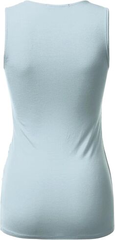 DOUBLJU Womens 3/4 Sleeve Sleeveless Tank Tops Deep V-Neck Surplice Wrap with Plus Size in Saudi Arabia
