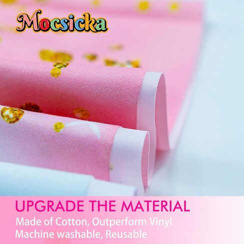 Mocsicka Donut 7th Birthday Backdrop Sweet Sassy and Seven for Girl Birthday Party Decorations Banner Seven Years Old Birthday Photography Background Photo Booth Studio Props (6x4ft(72''x48''), Pink) in Kuwait