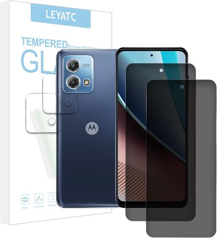 [عبوة من عبوتين + عبوتين] واقي شاشة للخصوصية لهاتف Motorola Moto G Stylus 2023 + عبوتين من واقي عدسة الكاميرا، طبقة زجاجية مقسى للخصوصية [صلابة 9H] [خالية من الفقاعات] [مقاومة للكسر] [مضاد لبصمات الأصابع] [سهل التركيب] واقي شاشة زجاج متوافق مع Mo in Kuwait
