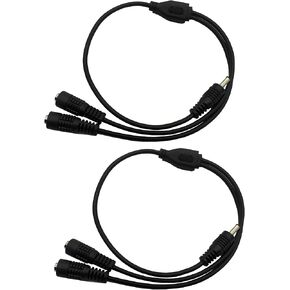 DC Y Splitter Cable 1 Male to 2 Female,3.5mm x 1.35mm DC Power Extension Adapter Cable,for CCTV Surveillance Cameras,LED Light Strip and More 30cm Adapter cable（2PCS）