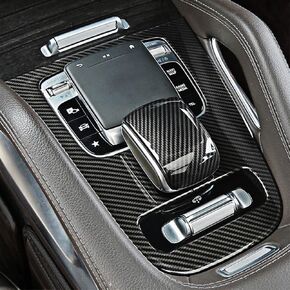 Carbon Fiber Center Console Gear Shift Panel Frame Cover Trim for Mercedes Benz GLE W167 GLS X167 GLE V167 450 350 AMG 63 53 Decoration Accessories