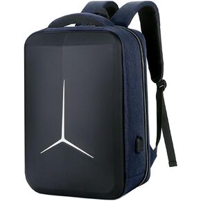 Hard Shell Business Backpack Travel Laptop backpack USB port backpack Daily laptop backpack Waterproof travel backpack (Black)