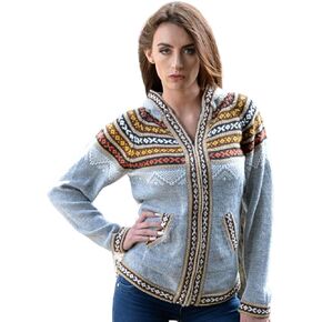 Gamboa Genuine Alpaca Cardigan Sweater for Women Winter Autumn Sweaters Lightweight