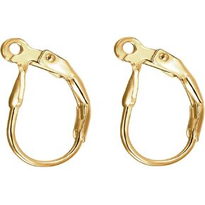 BEADNOVA 14k الذهب معبأ Leverback حلقات خطاف 4 قطعة سلك الأذن الفرنسية رافعة عودة سلك الأذن لصنع المجوهرات صياغة