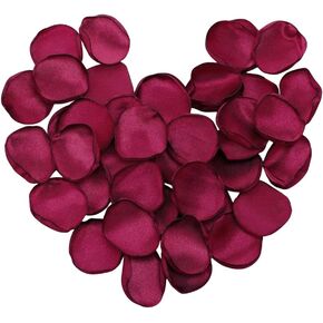 Rikyo Black Rose Petals Bulk 200pcs,Soft Throwing Petals,Vase Filling 45 mm Silk Flower Petals Girl Scatter Petals for Wedding Aisle Cake Table Buffet Table Aisle Scatter Petals- Burned Edge