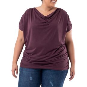Wright's Women's Jersey Knit Sleeveless Drape Neck Top