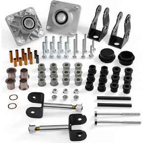 Panglong Club Car Precedent Deluxe Front End Repair Kit, Front End Rebuild Kit, Contain Front Wheel Hub, King Pin, Suspension Bearing Bushing, Suitable for 2004-Up Precedent-102289401,102357701