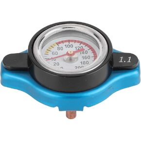 Thermostatic Radiator Cap, Universal Thermostatic Radiator Cap Water Tank Cover Leakproof W/Temperature Gauge(Small head 1.1bar)
