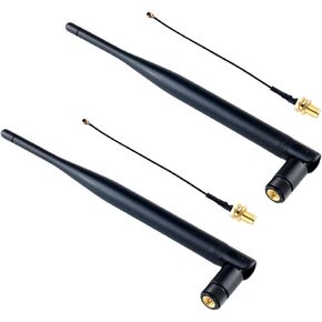 2pcs 915MHz LoRa Antenna 5DBi SMA Male with U.FL/IPEX to SMA Connector Cable Omni-directional Antenna for LoRa Board Lora32 IoT